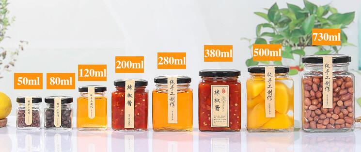 Clear Honey Bird's Nest Jelly Sealed food Jar Chili Pickle Canned Glass Jar