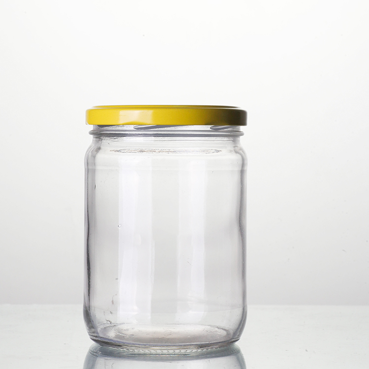Clear Large 750ML 25OZ Jam Sauce Honey Bottles Canning Pickle Food Glass Container 1000g Honey Jars In Bulk