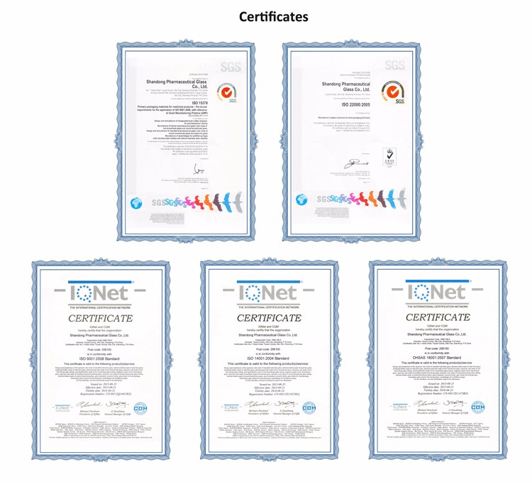 Clear Moulded Injection Vials for Antibiotics Ring Finish GB19.7MM, USP Type II,III