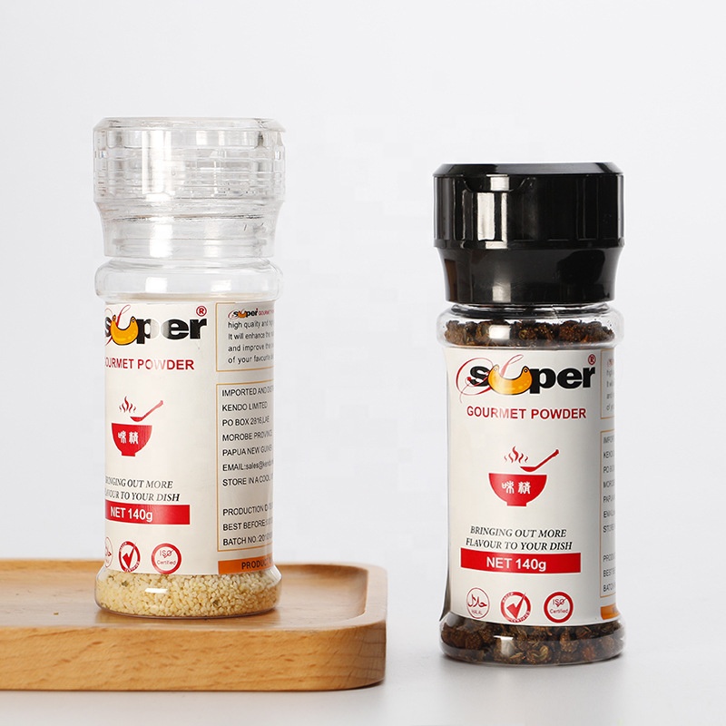 Clear PET 80ml 90ml 100ml pepper bottle Shaker Mini plastic spice shaker bottle salt bottle packaging