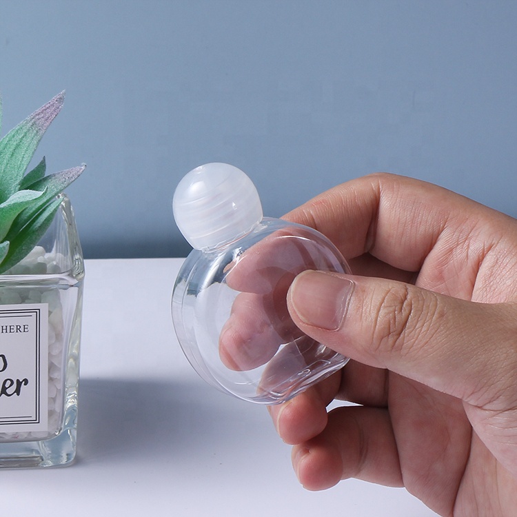 Clear PET small volume pet hand wash empty bottle disinfectant bottle with flip cap disc cap