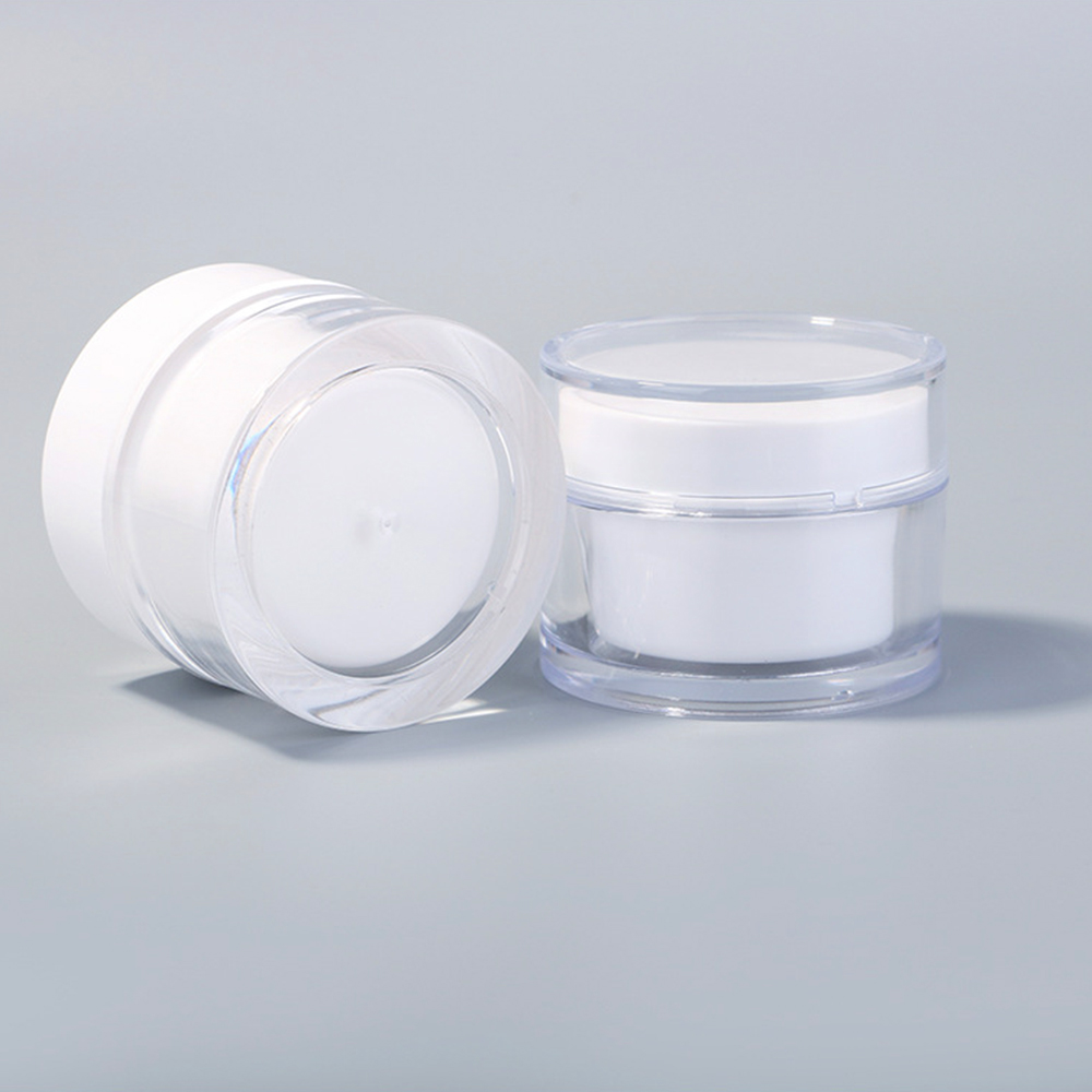 Clear PS Empty Plastic Custom Small Cream Jars with Screw Lid 50g for Body Cosmetic Container