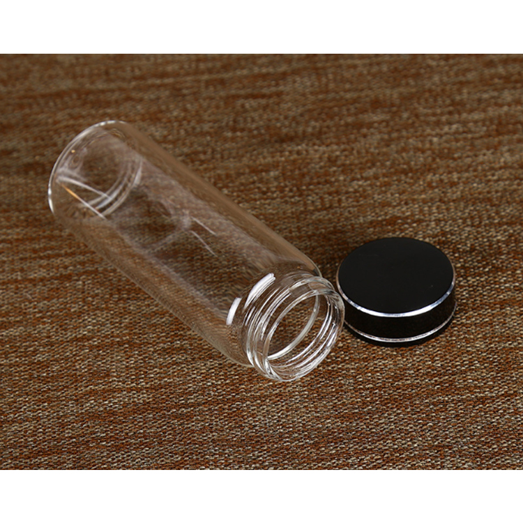 Clear Pharmaceutical Glass Bottle Medicine Bottle Mini Borosilicate Glass Tube Oral Liquid 2Ml Vial With Metal Lid