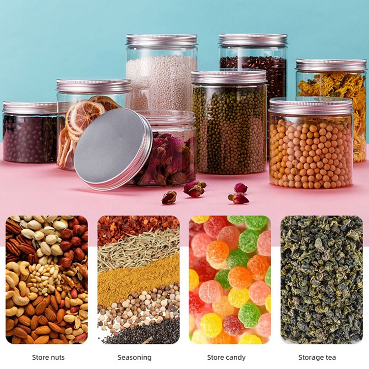 Clear Plastic Jar Empty Cosmetic Containers 30ml 50ml 60ml 80ml 100ml 120ml 250ml 500ml Storage Bottles & Jars