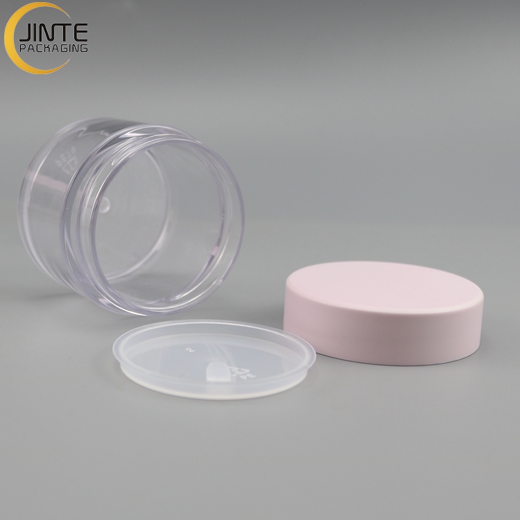 Clear Plastic Skin Care 4oz Cream Cosmetic PETG Jar With Lids,Packaging For Cosmetic Products