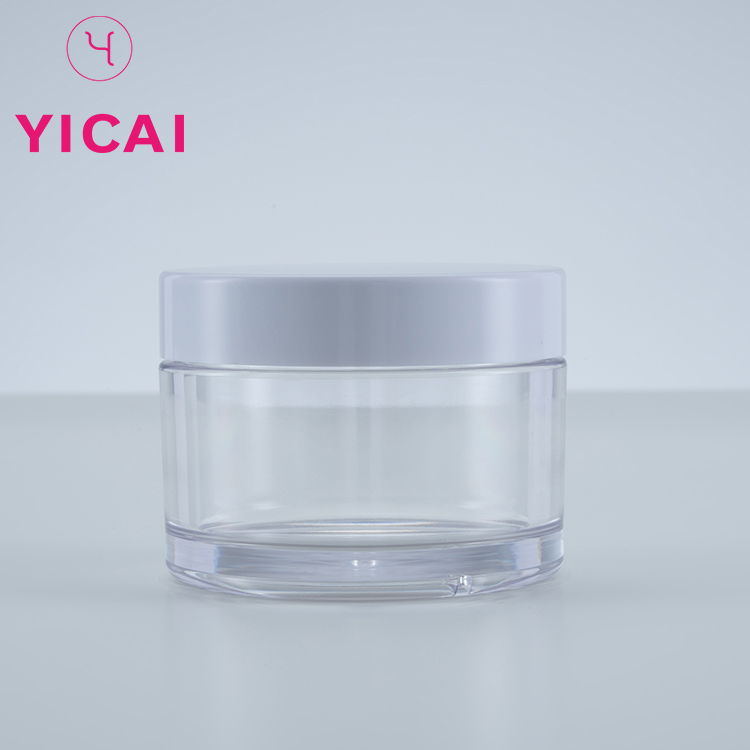 Clear Plastic Skin Care 4oz Cream Cosmetic PETG Jar With Lids,Packaging For Cosmetic Products