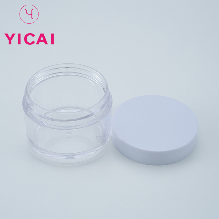 Clear Plastic Skin Care 4oz Cream Cosmetic PETG Jar With Lids,Packaging For Cosmetic Products