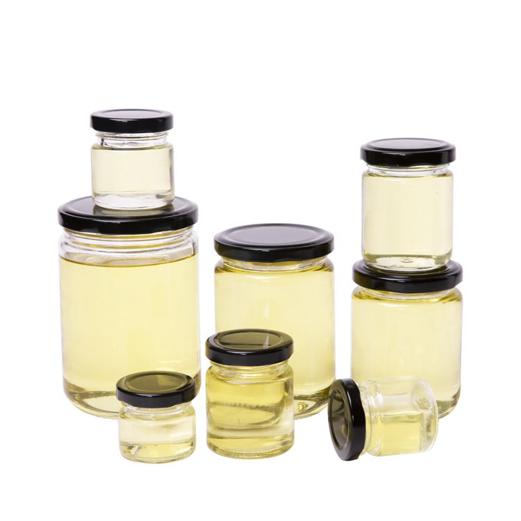 Clear Round 1000 ml Glass Jars for Candy Cookie Food Storage with BPA Free Lug Cap