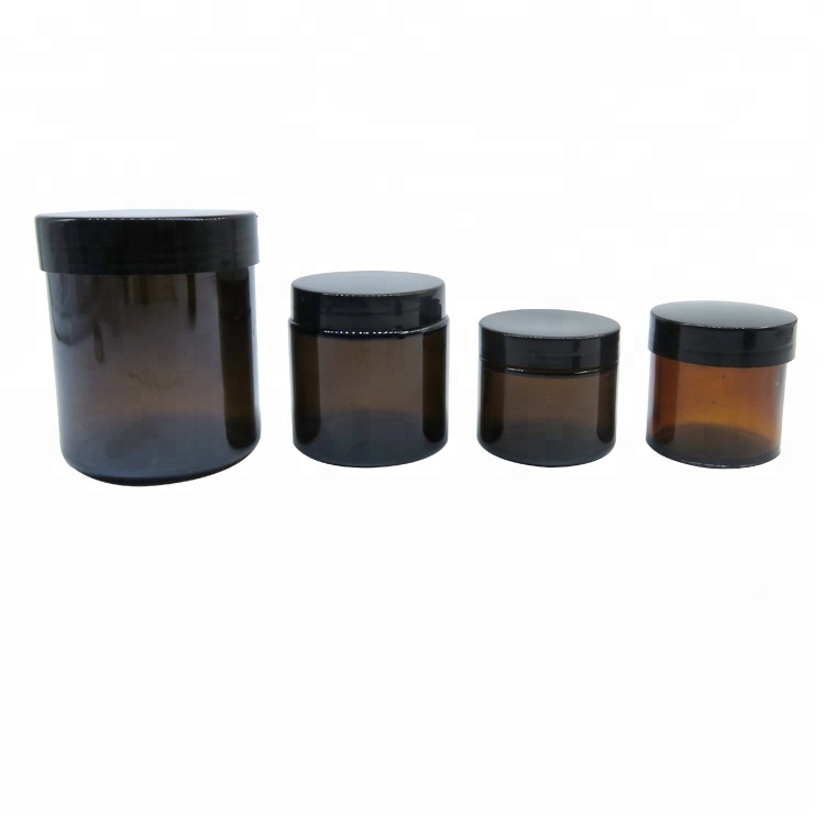 Clear Round 2oz 3oz 4oz 5oz 6oz 16oz Straight Side Glass Jar with Ribbed lid