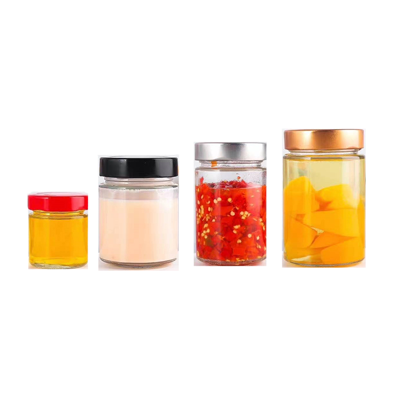 Clear Round 30ml 100ml 180ml 8oz Honey Supplier Glass Jars and Bottles Wholesale Glass Jar in Bulk with Metal Aluminum Lid