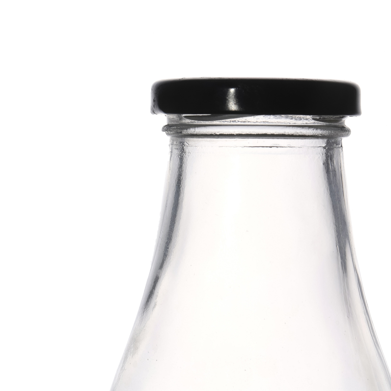 Clear Round Bottle with Cap Hot Sale High Quality Manufacturers Customize Glass Beverage Water Bottle