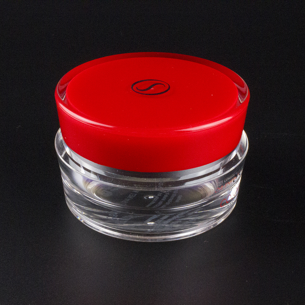 Clear Round JA30A Cosmetic Jar,15g 30g 50g Acrylic Jar with Red Cap
