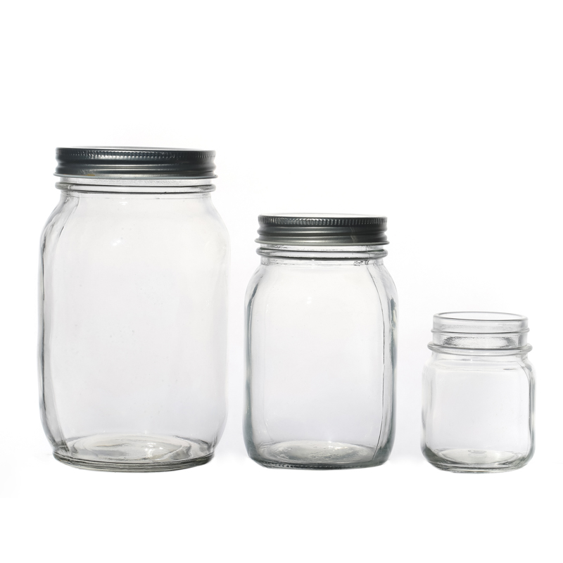Clear Round Kichenware Supplier Hot Sale Customize Glass Jar with Lid 150ml 500ml 1000ml Round Glass Food Jars Suppliers