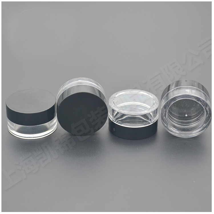 Clear Round Plastic Cosmetic Sifter Jar Packaging with Cap