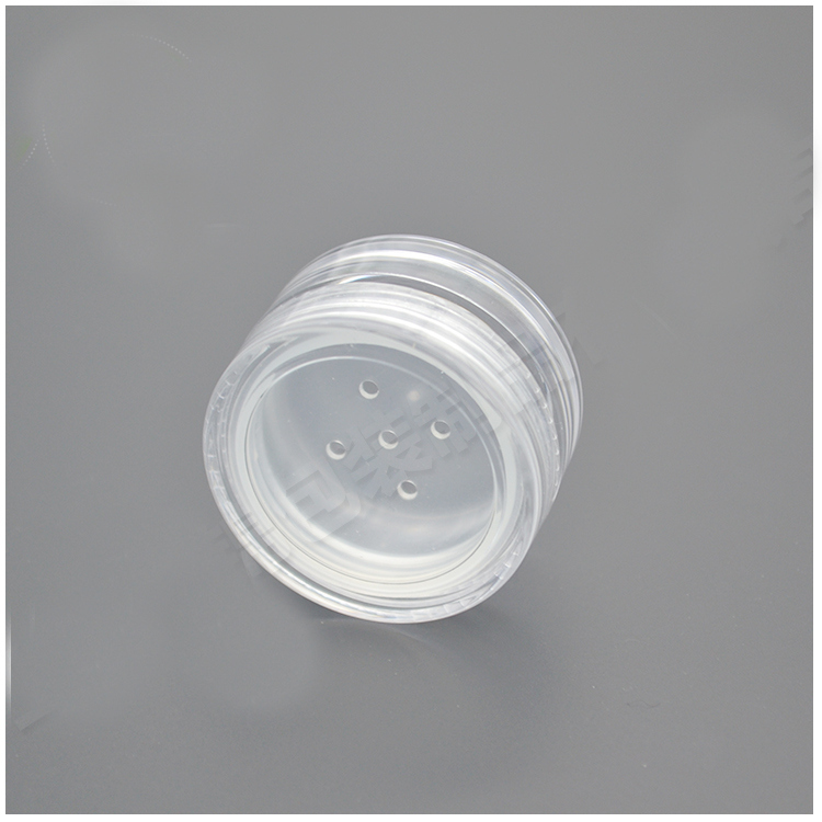 Clear Round Plastic Cosmetic Sifter Jar Packaging with Cap
