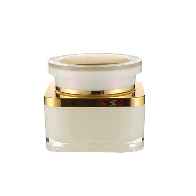 Clear Round Royal Style Gold Cosmetics 50G Face Cream Container Jar