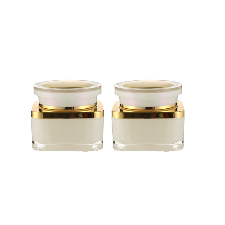 Clear Round Royal Style Gold Cosmetics 50G Face Cream Container Jar