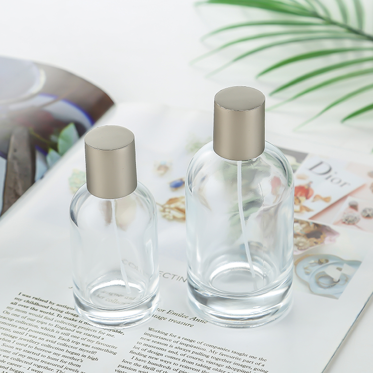 Clear Round Spray Bottle Atomizer 50ml 100ml Empty Glass Perfume Bottle