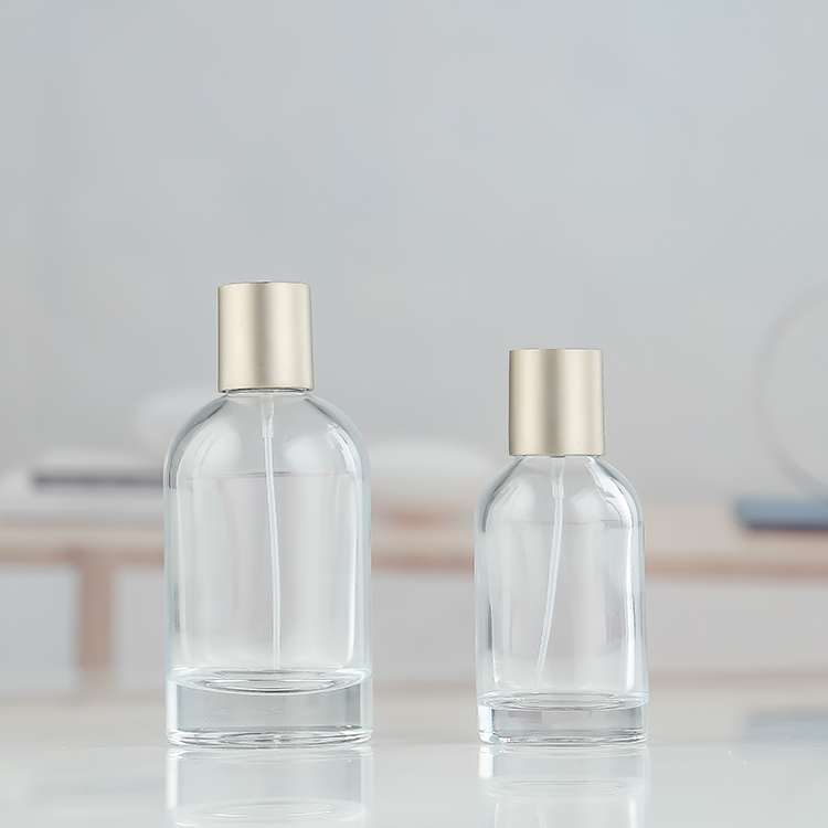 Clear Round Spray Bottle Atomizer 50ml 100ml Empty Glass Perfume Bottle