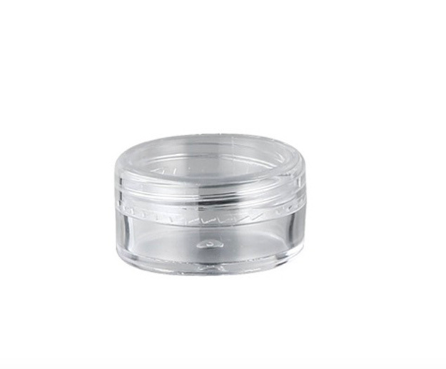 Clear Round empty 10g lip balm jars for scrub glitter with clear lid
