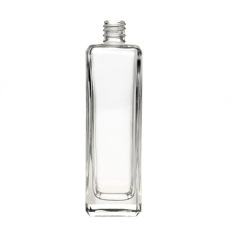 Clear Screw Neck 120ml 4oz Square Spray Bottles Empty Glass Perfume Refillable Bottle Manufacturer