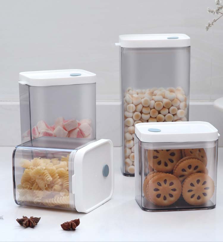 Clear Seal 700ml 1100ml 1500ml PP AS Plastic Cereal Storage Containers With Lids For Kitchen Pantry Organization