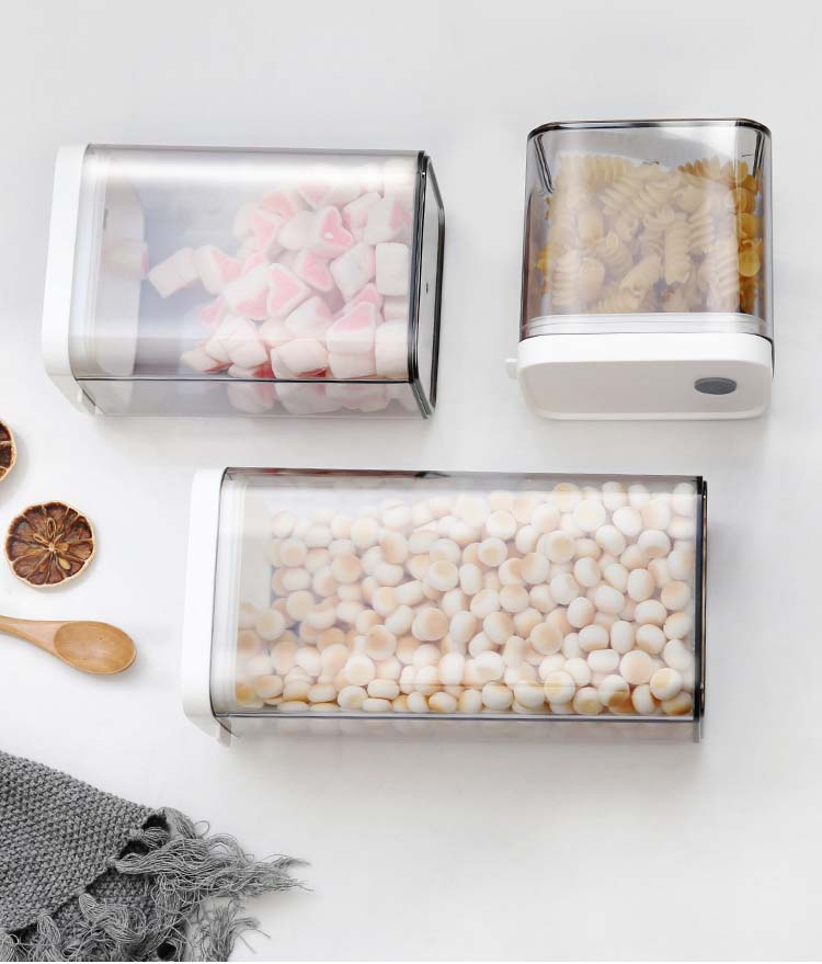 Clear Seal 700ml 1100ml 1500ml PP AS Plastic Cereal Storage Containers With Lids For Kitchen Pantry Organization