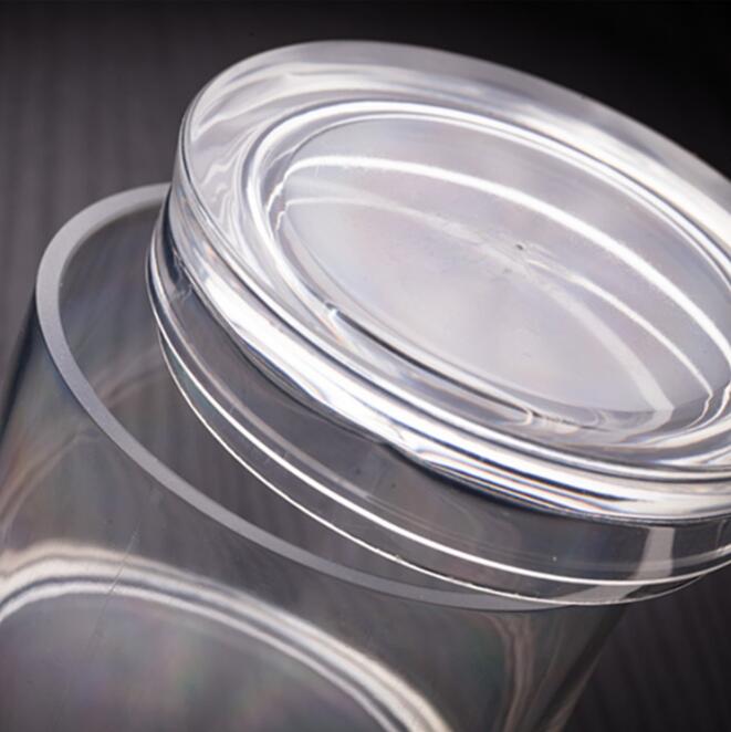 Clear Sealed Acrylic Plastic Storage Canister With Bamboo Lids Food Containers For Tea Coffee Medlar Snacks