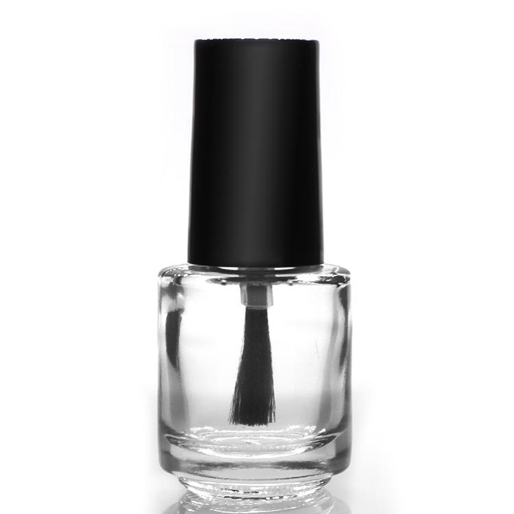 Clear Square Empty Custom Glass Nail Polish Bottle10ml With White Cap And Brush
