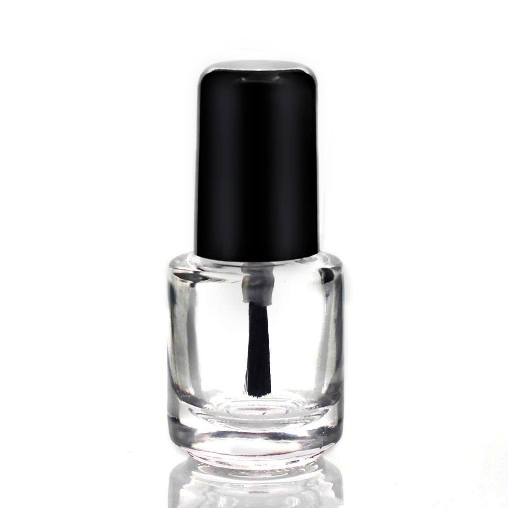 Clear Square Empty Custom Glass Nail Polish Bottle10ml With White Cap And Brush