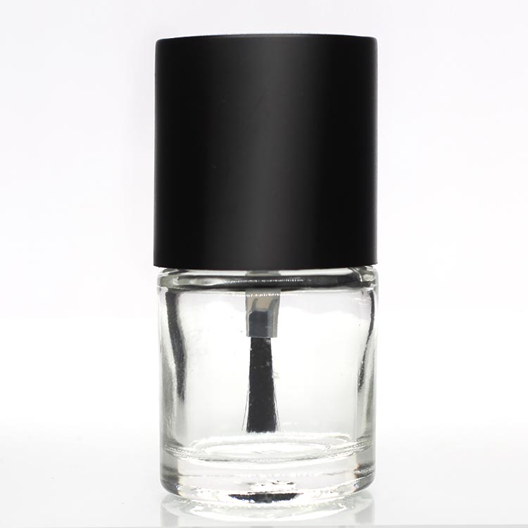 Clear Square Empty Custom Glass Nail Polish Bottle10ml With White Cap And Brush
