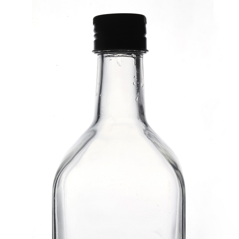 Clear Square Hot Sale High Quality Empty Customize Glass Bottle with Cap 250ml 500ml 750ml 1000ml Square Oil Glass Bottle