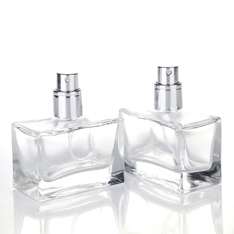 Clear Transparent Empty Glass Spray Perfume Bottles With Crystal Cap