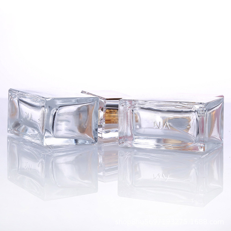 Clear Transparent Empty Glass Spray Perfume Bottles With Crystal Cap