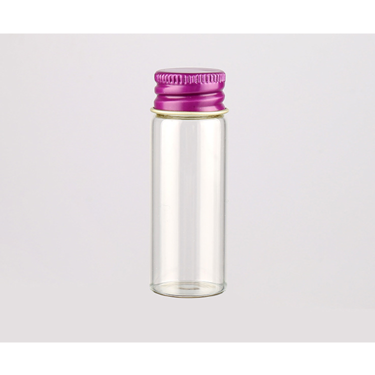 Clear Tubular Hgh Vial With Stainless Roller Essential Oil Bottle