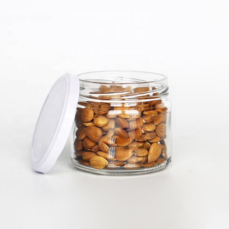 Clear Wide mouth stash canisters 300ml empty straight side food grade nuts packaging for pickles