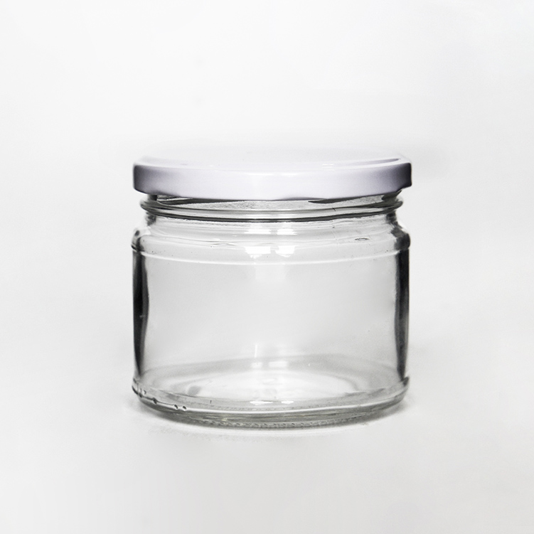 Clear Wide mouth stash canisters 300ml empty straight side food grade nuts packaging for pickles