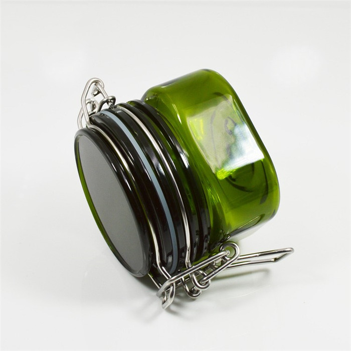 Clear airtight 230ml 8oz plastic mason jar for honey/jam with wooden lid and spoon wholesale