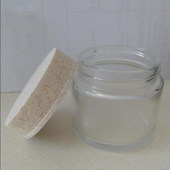 Clear child resistant clear glass jar with Environmental Child proof lid