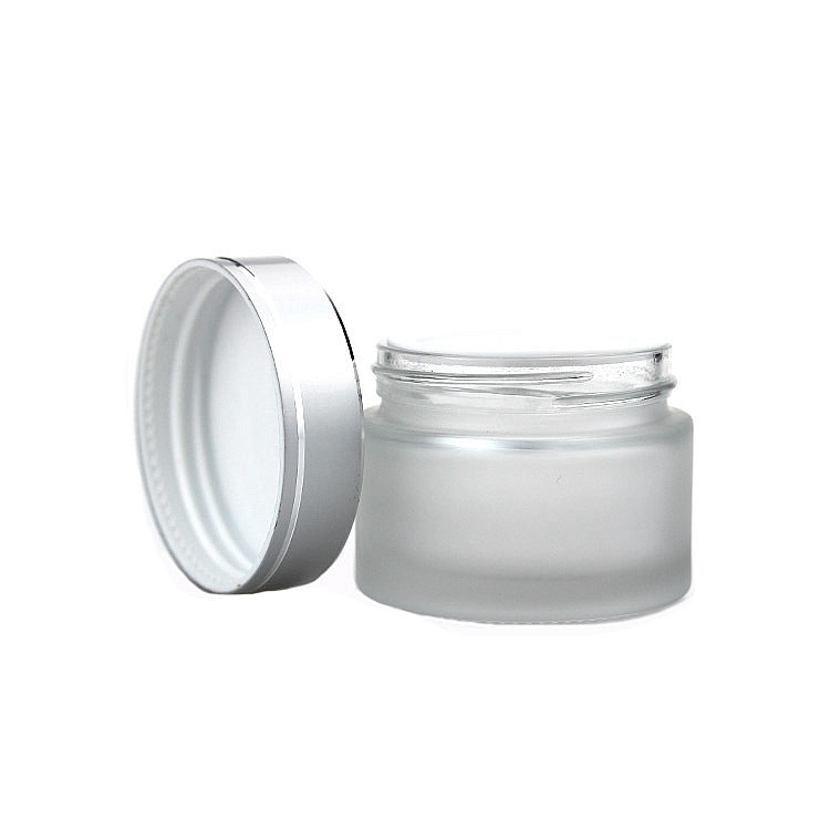 Clear crystal glass cream 50g jars 50ml cosmetic packaging bottle glass jars containers