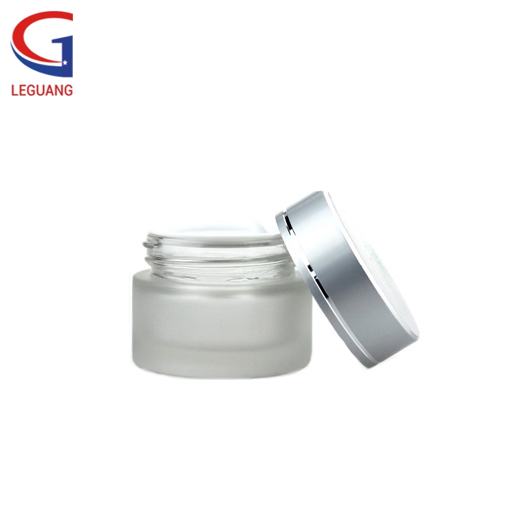 Clear crystal glass cream 50g jars 50ml cosmetic packaging bottle glass jars containers