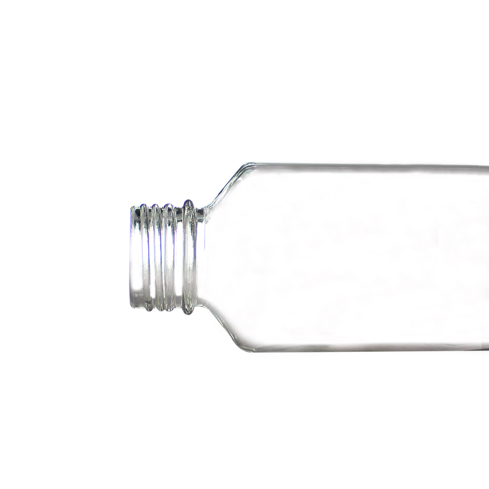 Clear cylindrical 300ML 400ML 500ML beverage juice water glass bottle with screw lid
