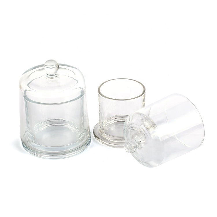 Clear dome candle jar dome shaped glass candle jar with lid