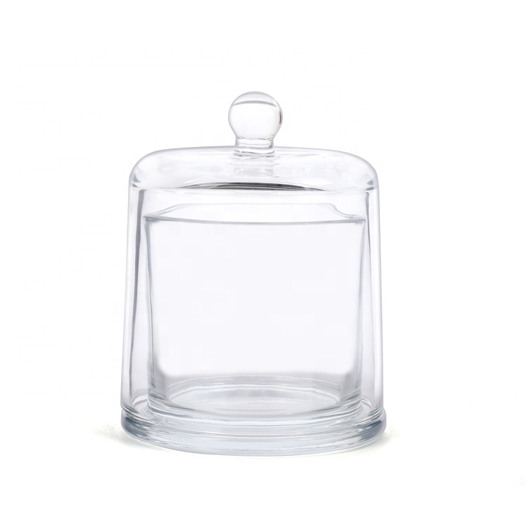 Clear dome candle jar dome shaped glass candle jar with lid