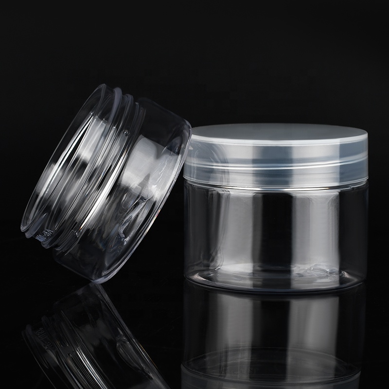 Clear empty jars for body scrubs Cosmetic Container Food Material 30g 40g 50g 60g 80g 100g 250g Clear PET Plastic cosmetic jar