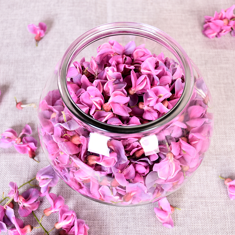 Clear glass flower tea sealed multigrain lemon food jar household storage jar large pickle jar