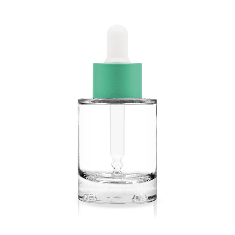 Clear glass high quality bottle with transparent PETG dropper