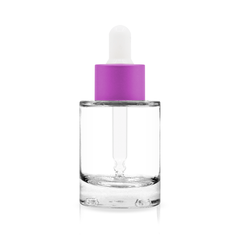 Clear glass high quality bottle with transparent PETG dropper