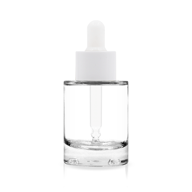 Clear glass high quality bottle with transparent PETG dropper