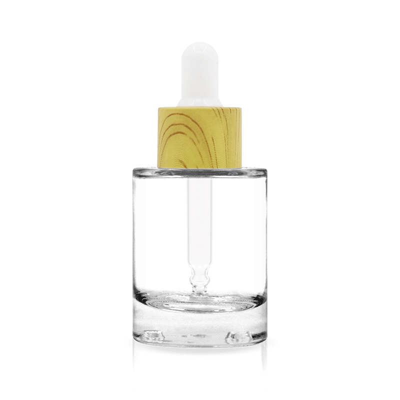 Clear glass high quality bottle with transparent PETG dropper